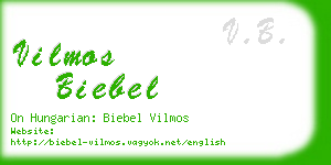 vilmos biebel business card